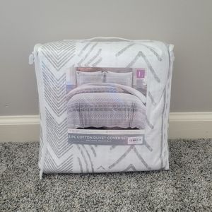 Lush Decor 3 Piece Cotton Duvet Cover Set